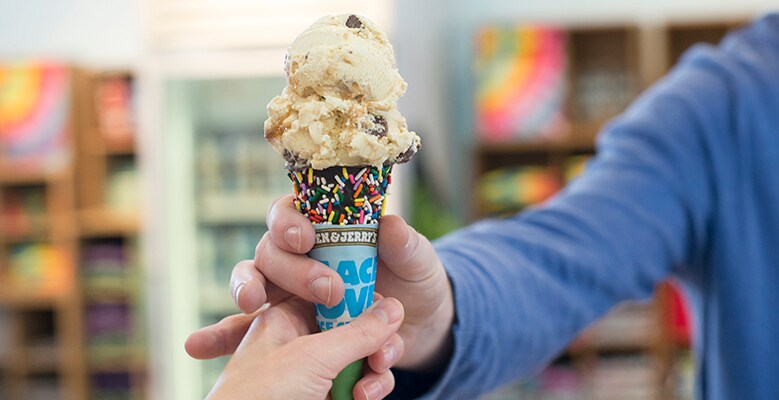 Ben & Jerry's Dipped Sugar Cone.